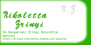 nikoletta zrinyi business card
